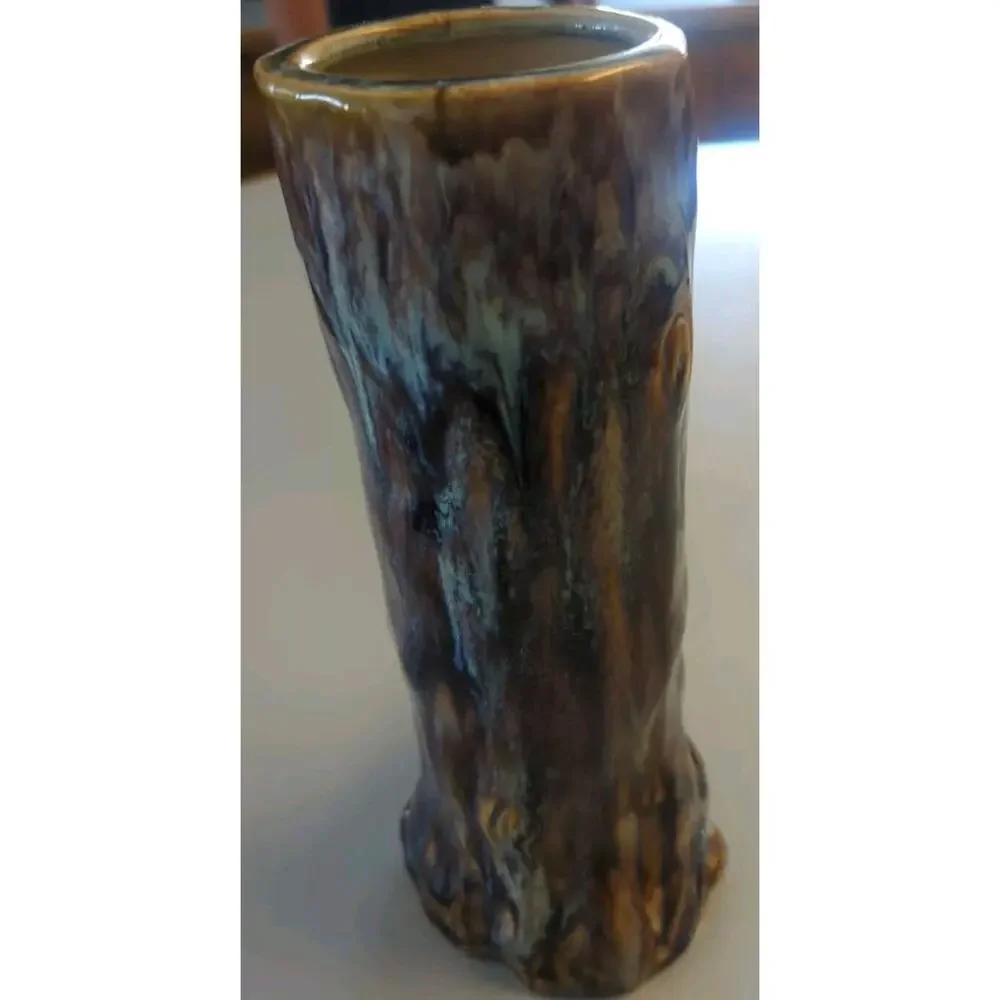 MAJOLICA‎ VASE PANDA GLAZED 10